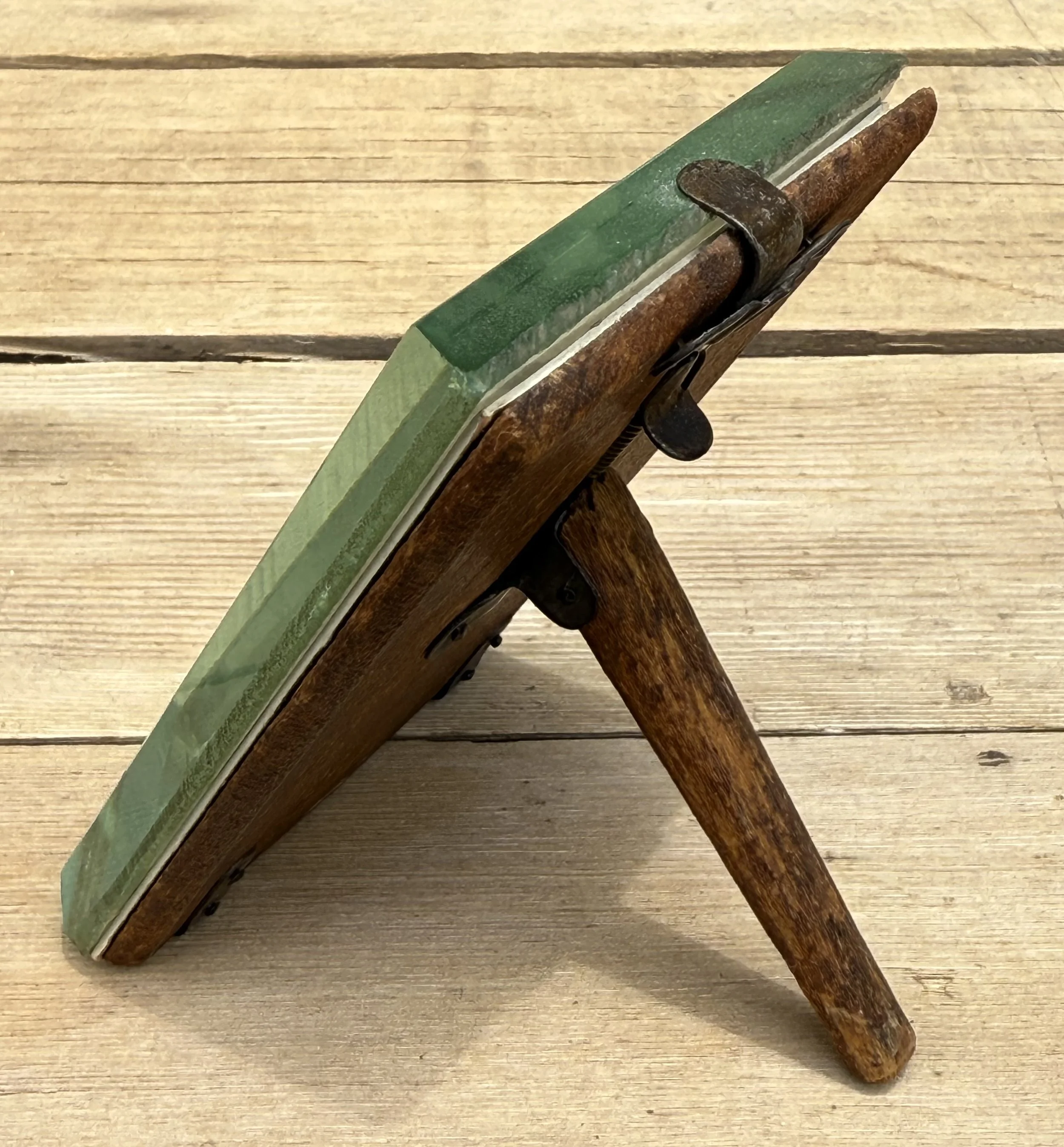 Malmö Sweden Antique wood beveled glass photograph frame