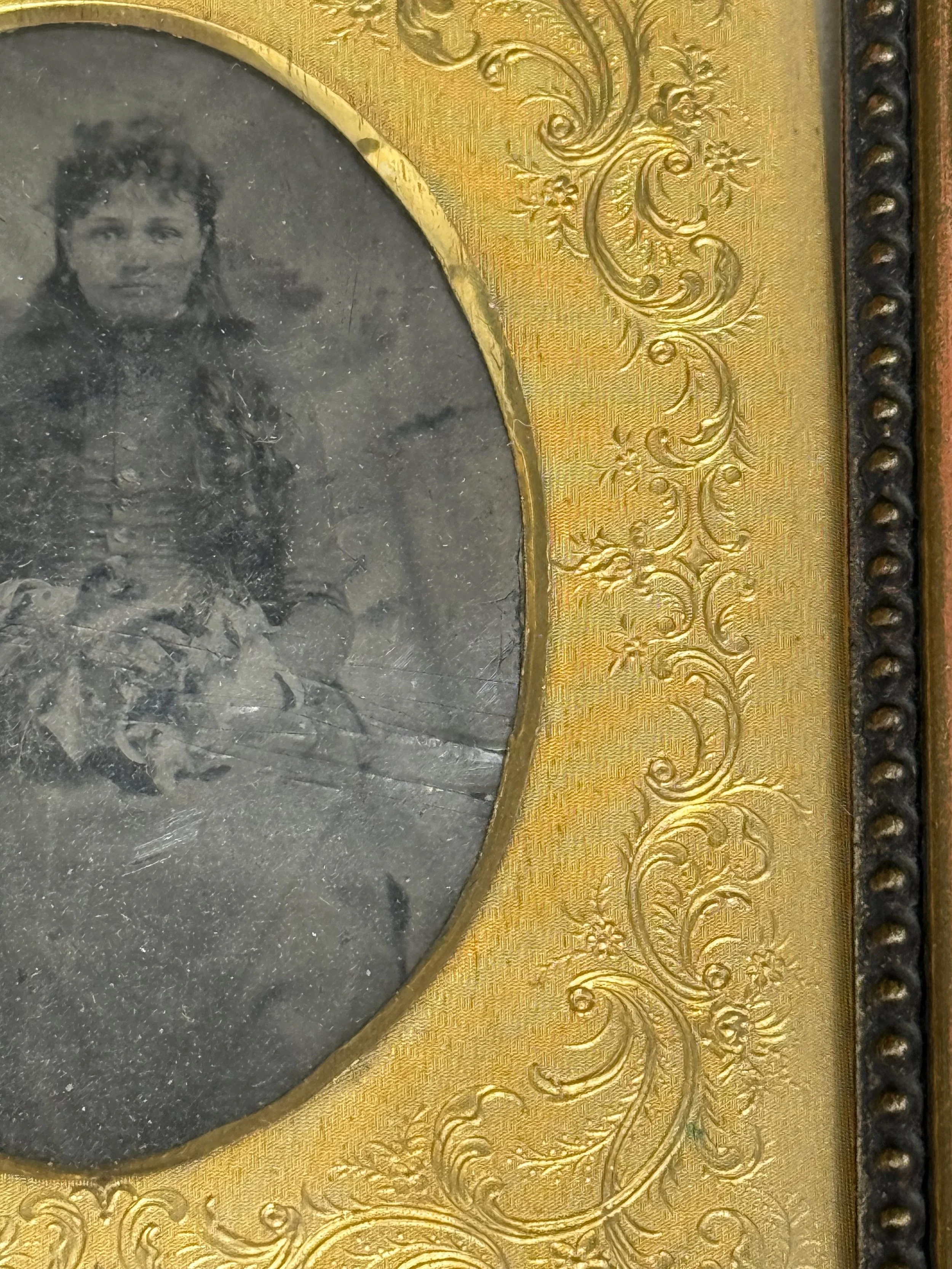 Victorian tintype original photo young woman