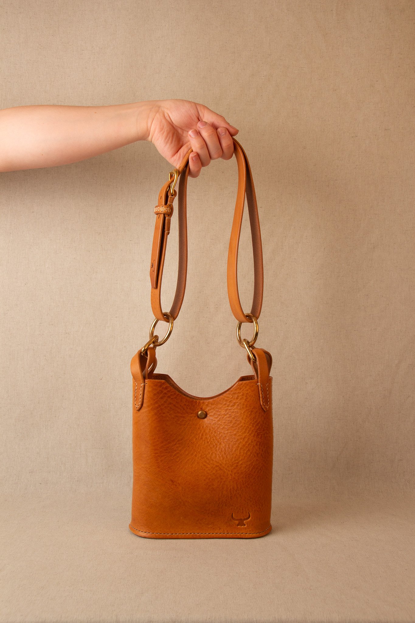 Tan Small Tote Strap Up - CA.jpg