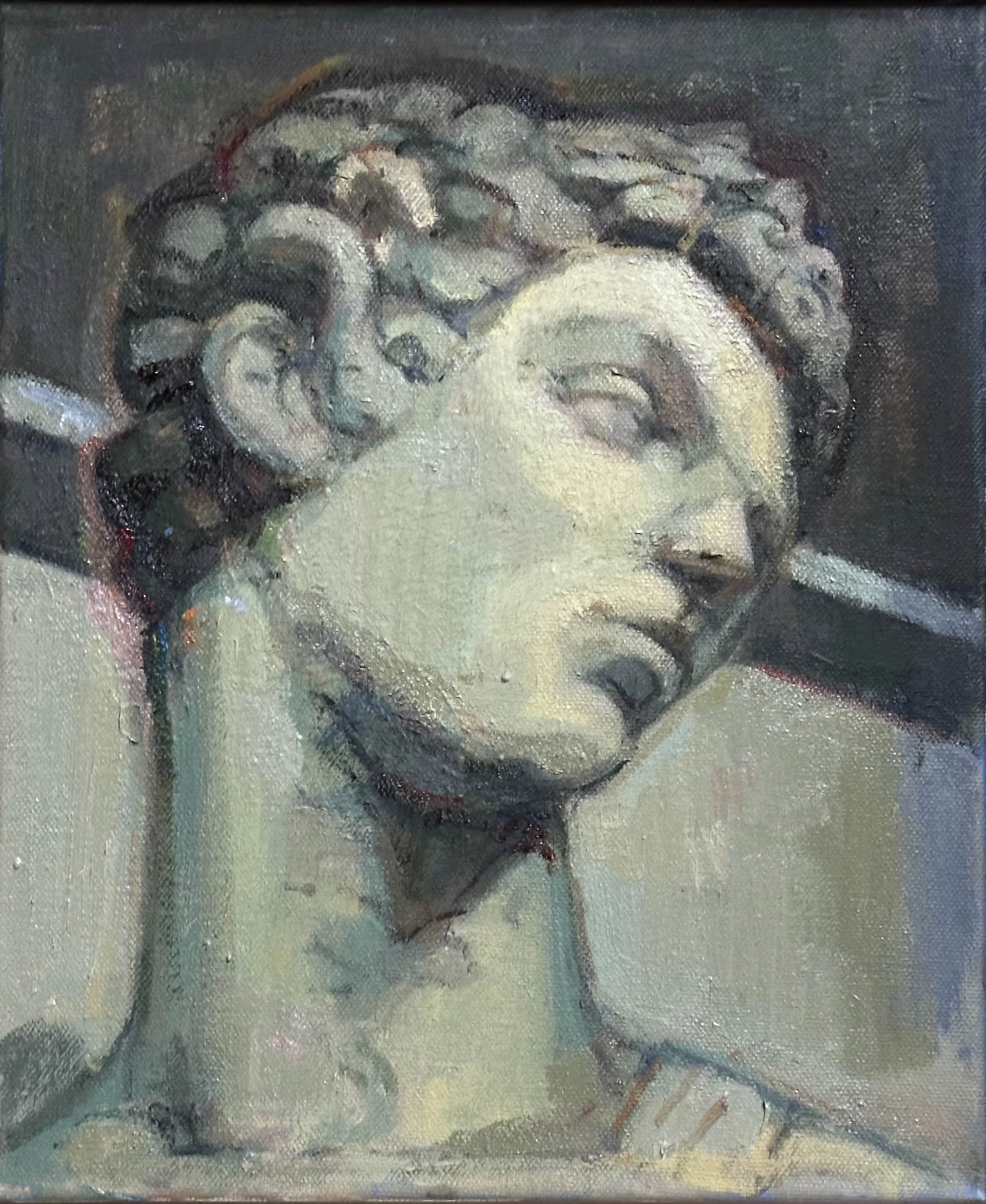 Michelangelo Head: Oil 12x10in