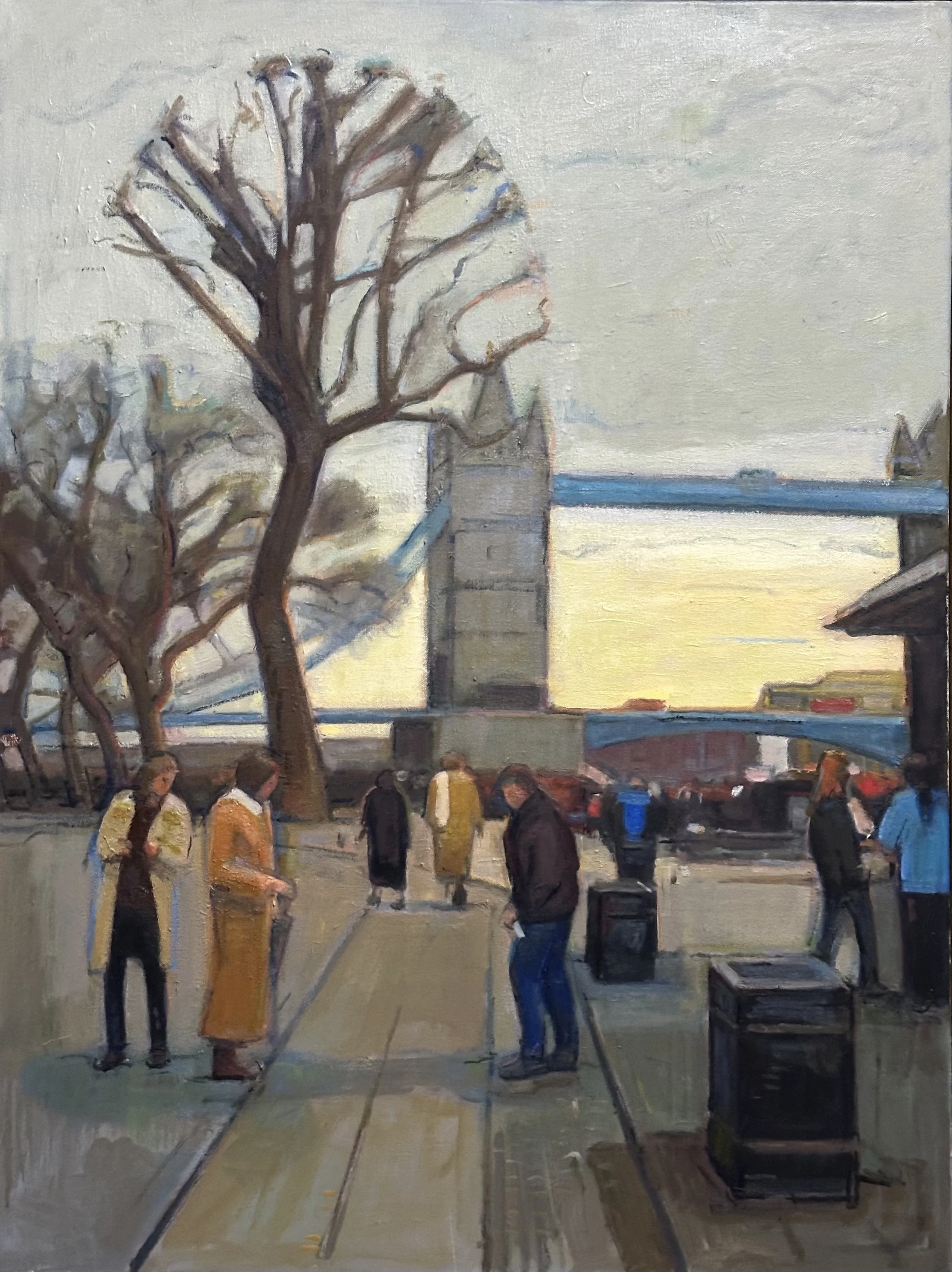 Tower Bridge - Evening: Oil 40x30in