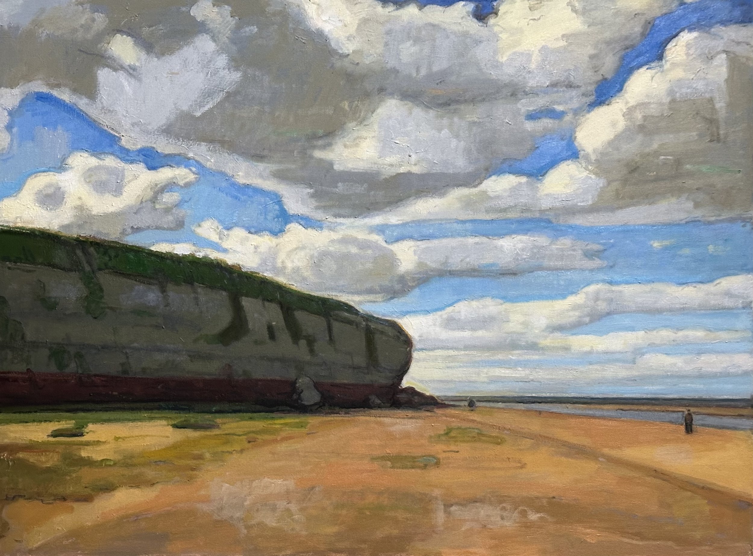 Hunstanton Cliffs and Clouds Oil 40x30in
