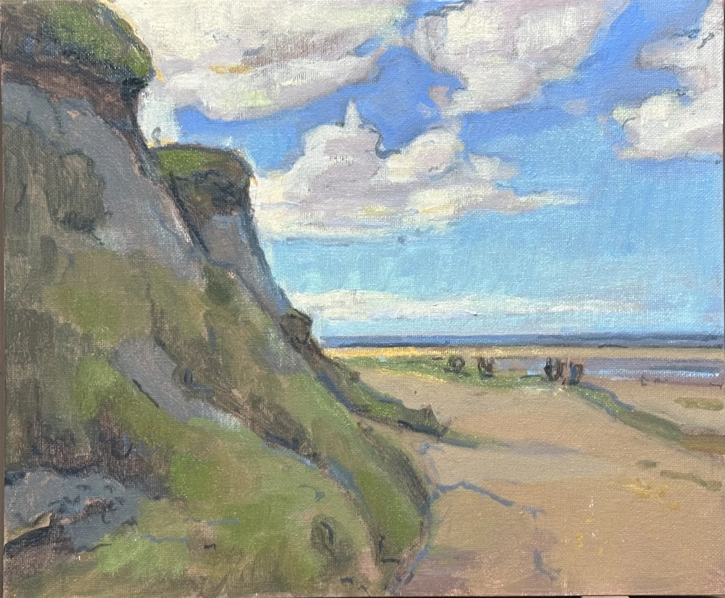 Hunstanton Clouds: Oil 12x10in