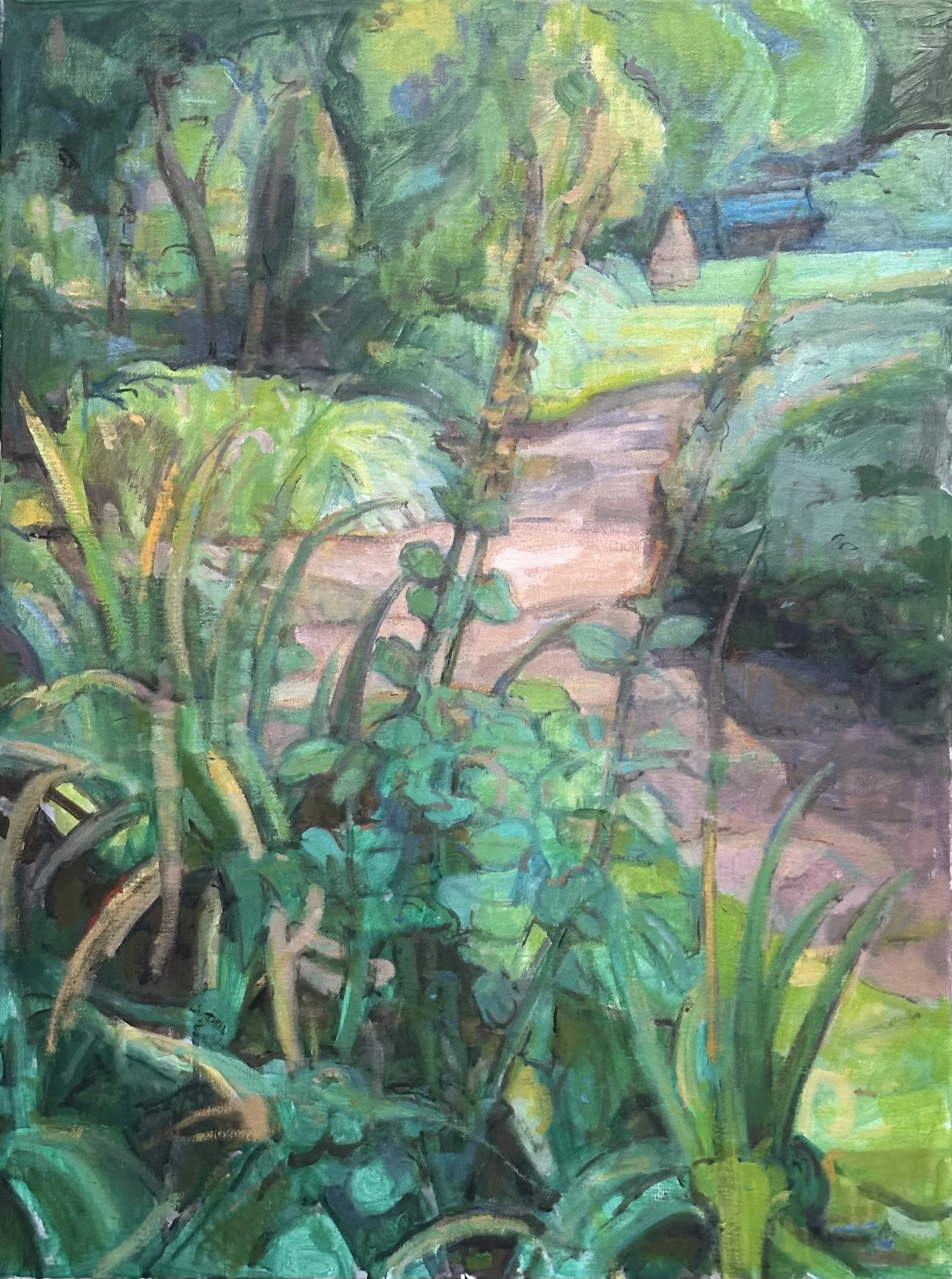 Forty Hall - Garden Border: Oil 32x24in
