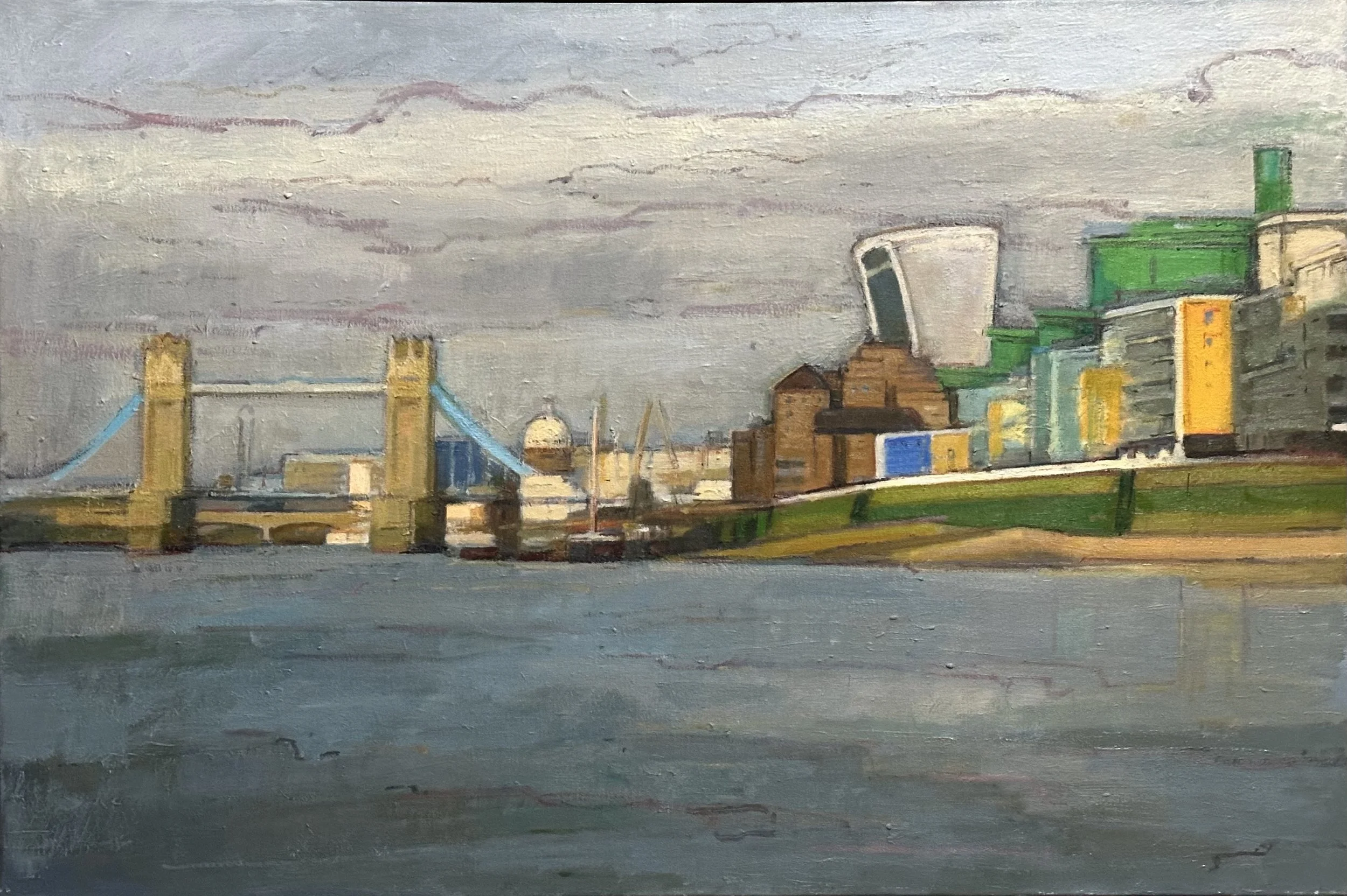 The Thames - London: Oil 36x24in