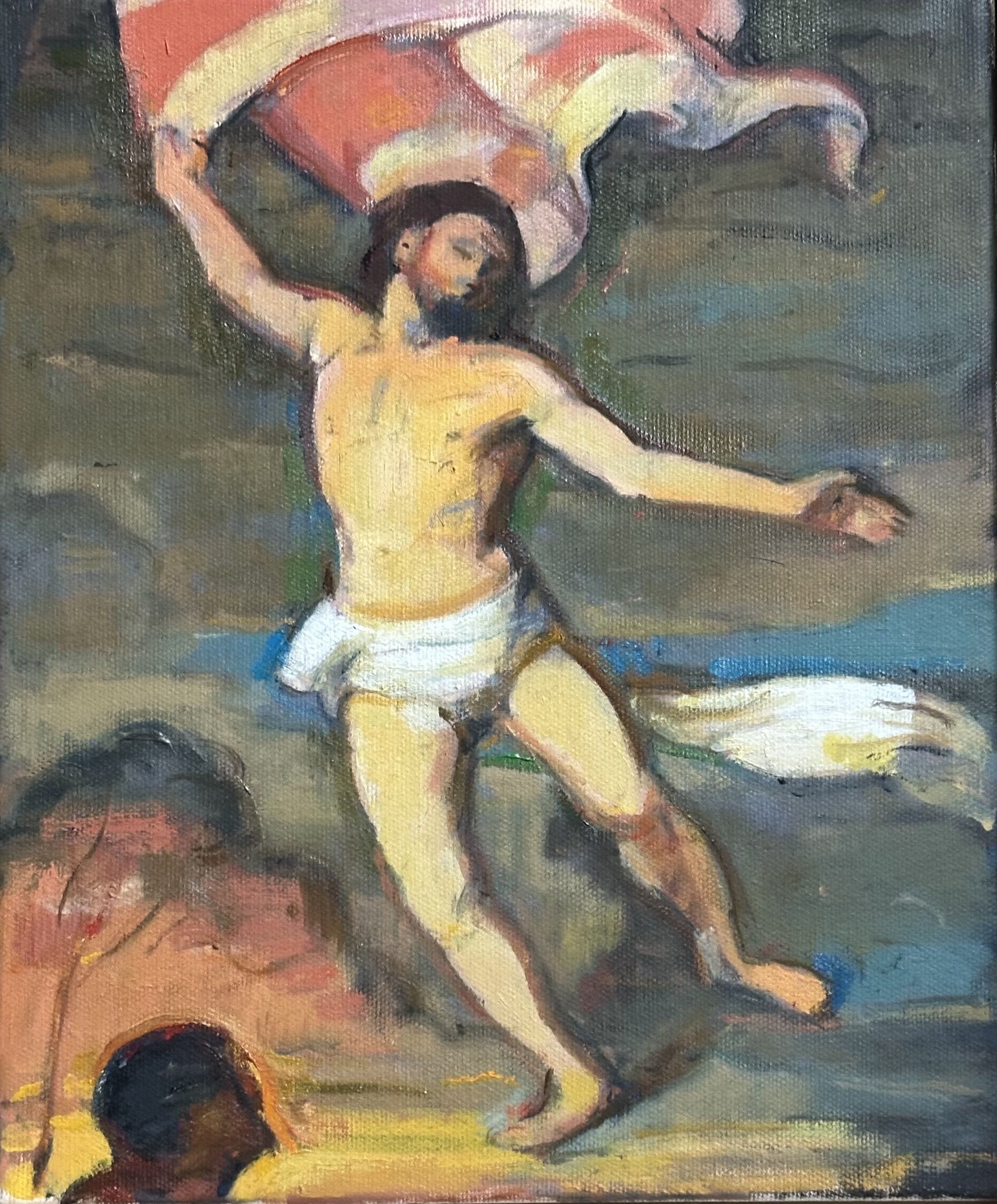 Titian Study Oil 12x10in