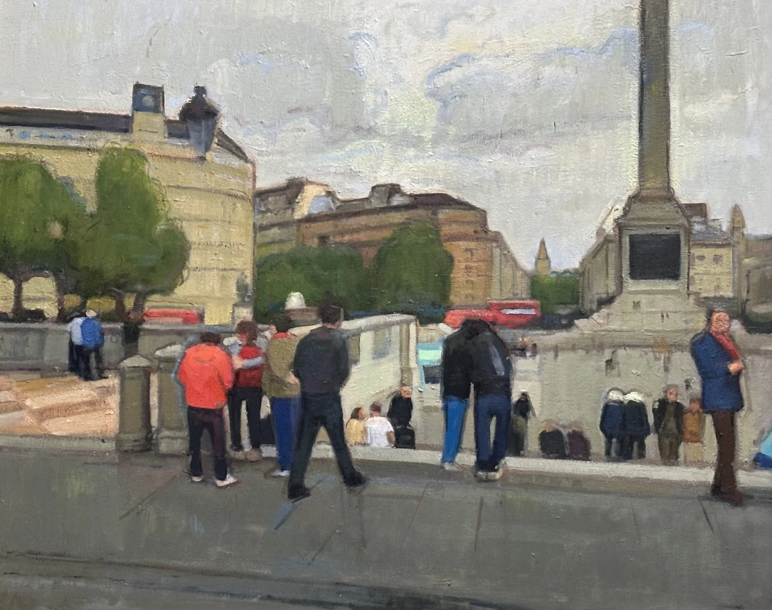 Trafalgar Square - Break in the Cloud: Oil 30x24in