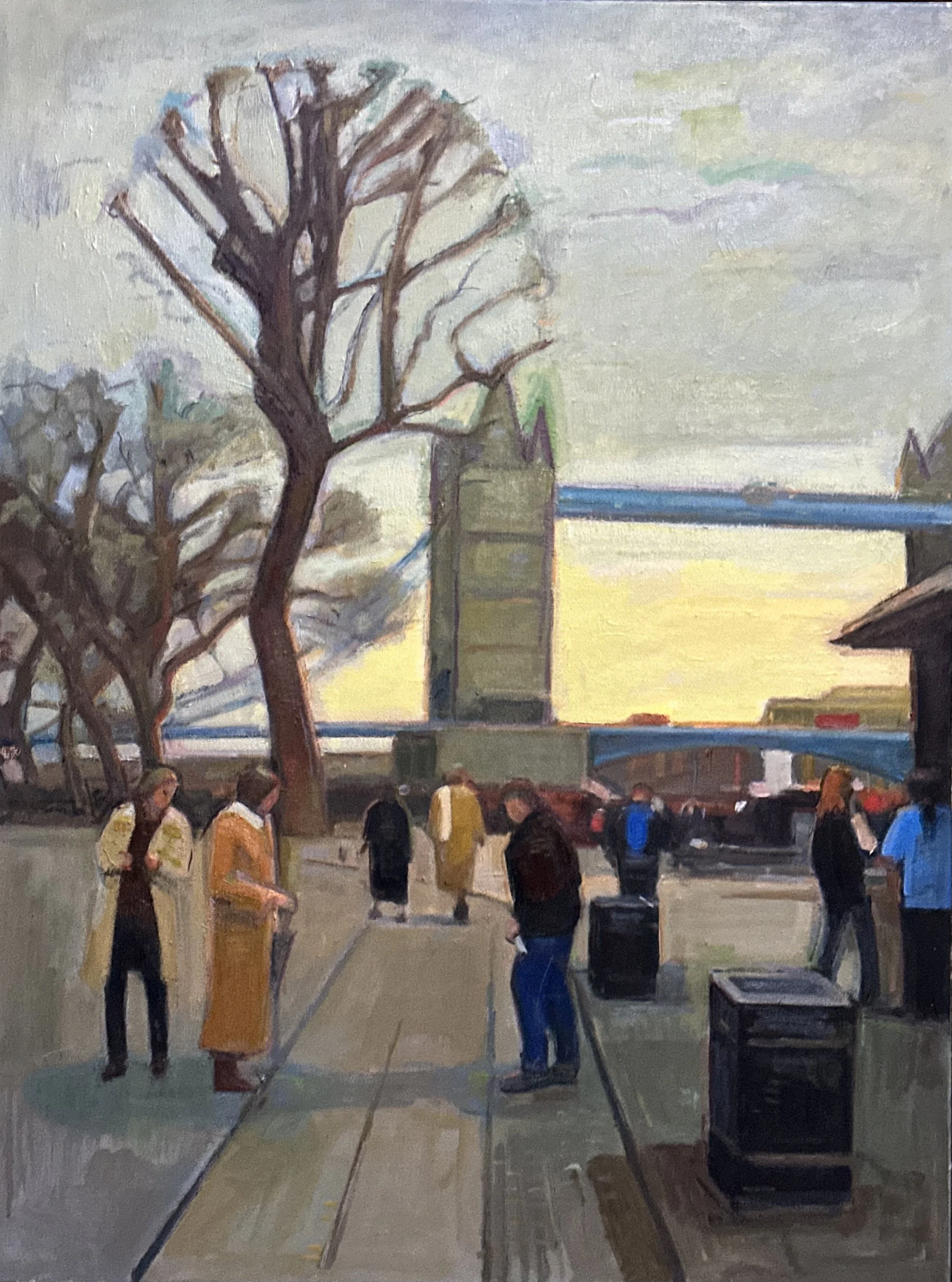 Tower Bridge - London: Oil 40x30in