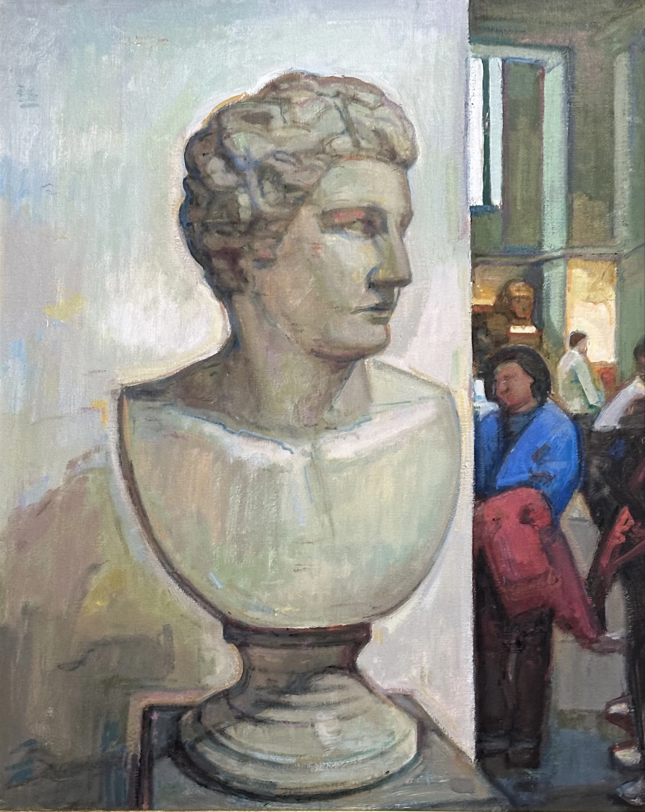 In the Museum: Oil 30x24in