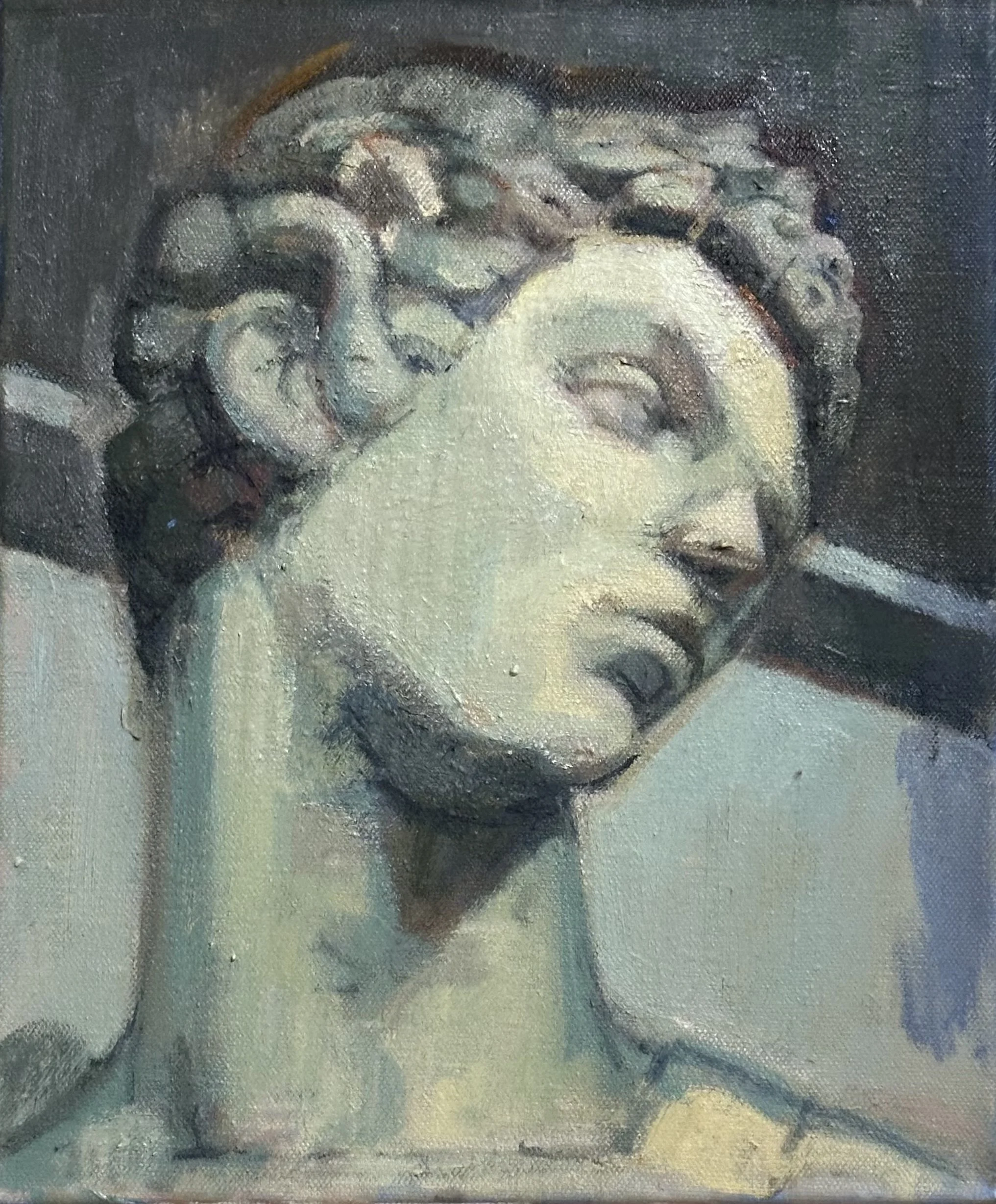 Michelangelo Head Oil 12x10in