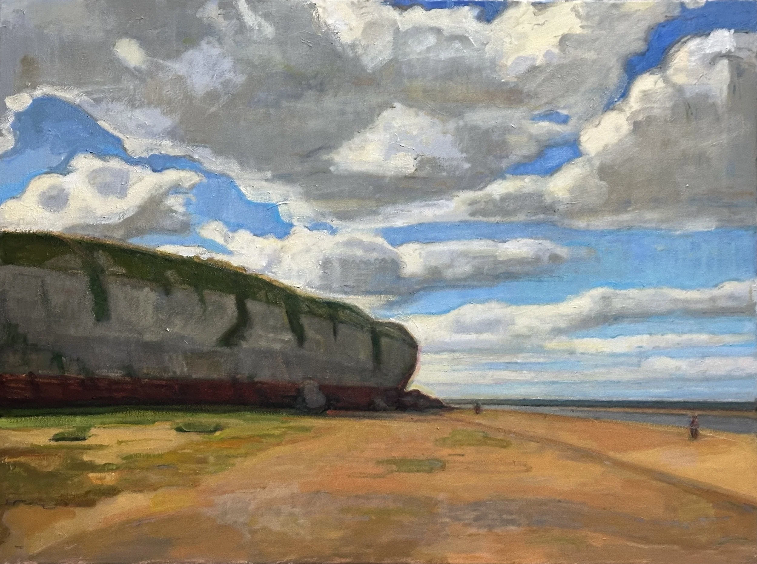 Hunstanton Cliffs - Norfolk: Oil 40x30in