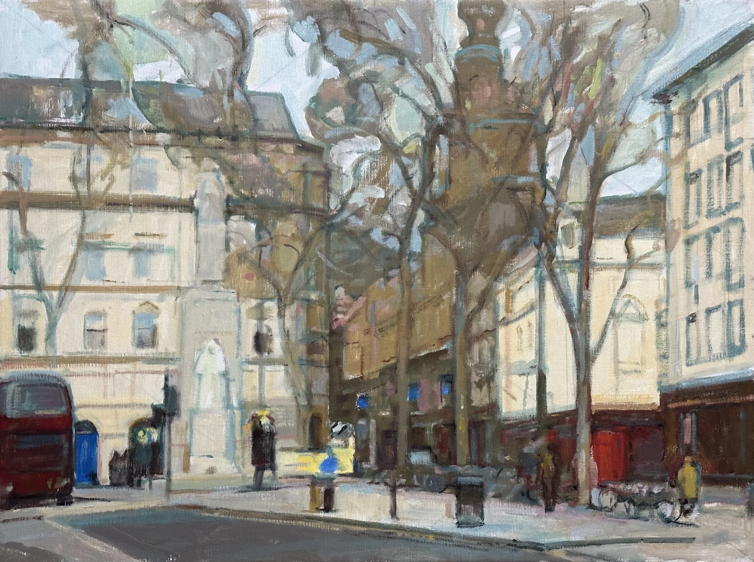 Charing Cross Road - London: Oil 32x24in