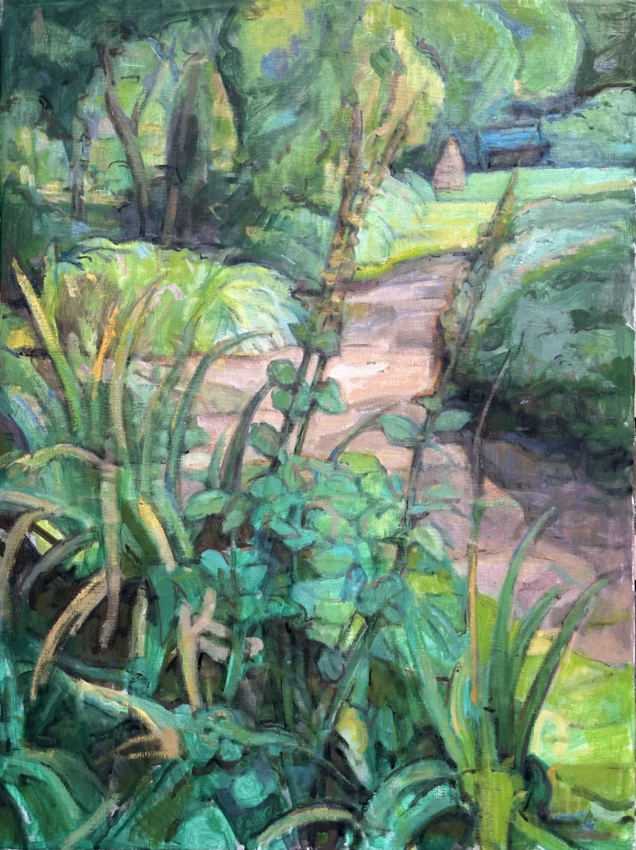 Forty Hall - Garden Border: Oil 32x24in