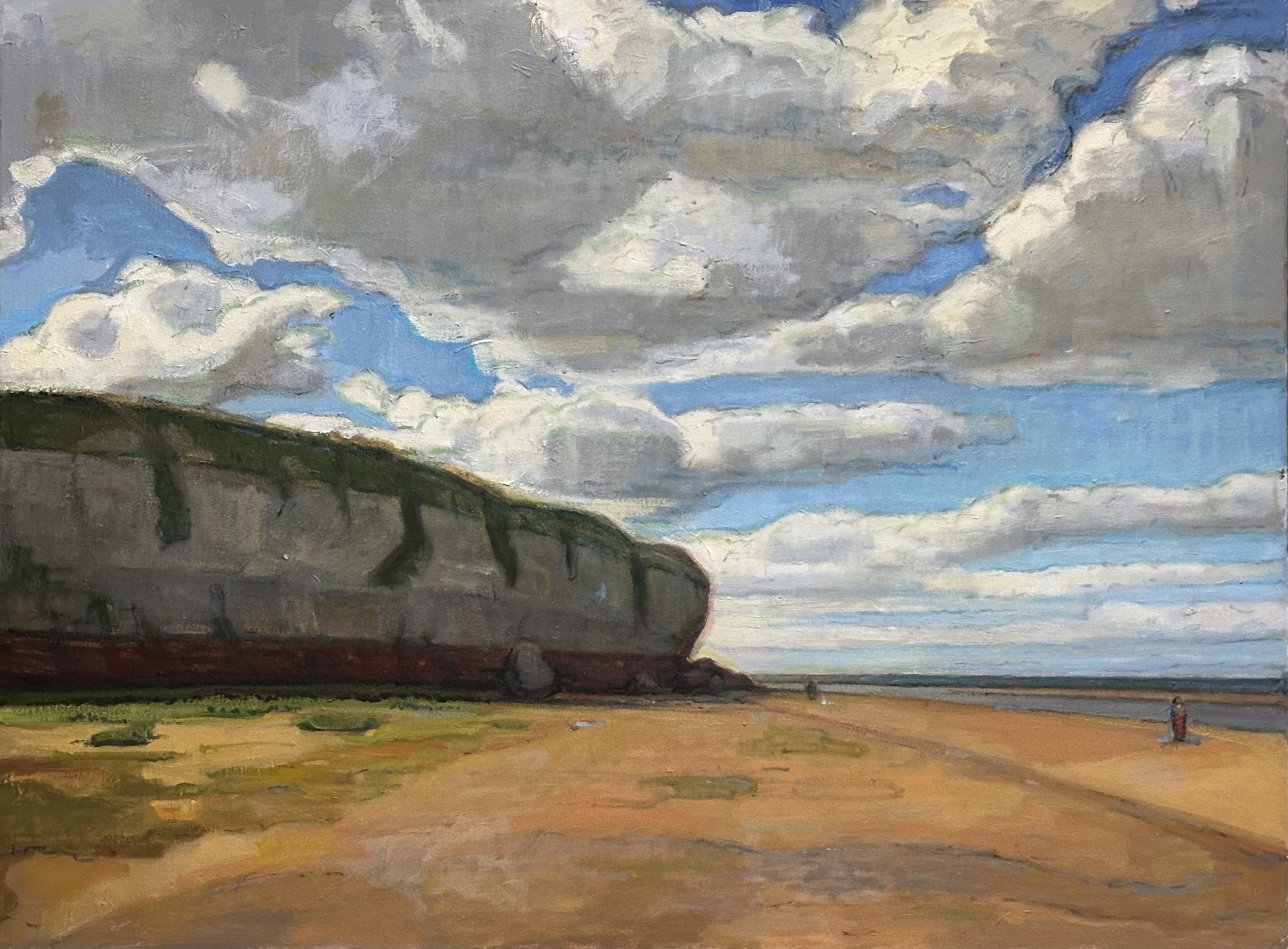 Hunstanton Cliffs - Norfolk: Oil 40x30in