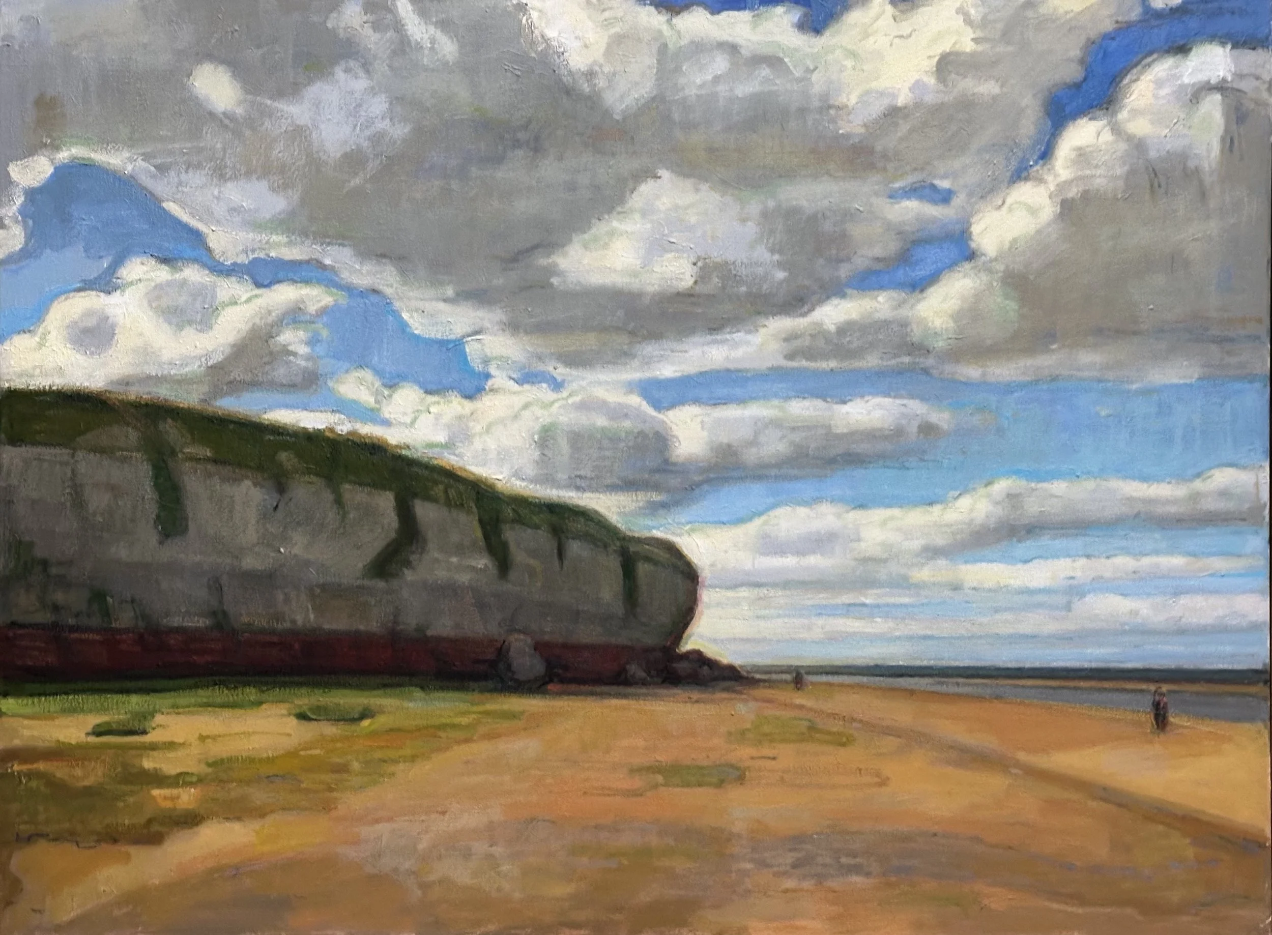 Hunstanton Cliffs - Norfolk: Oil 40x30in