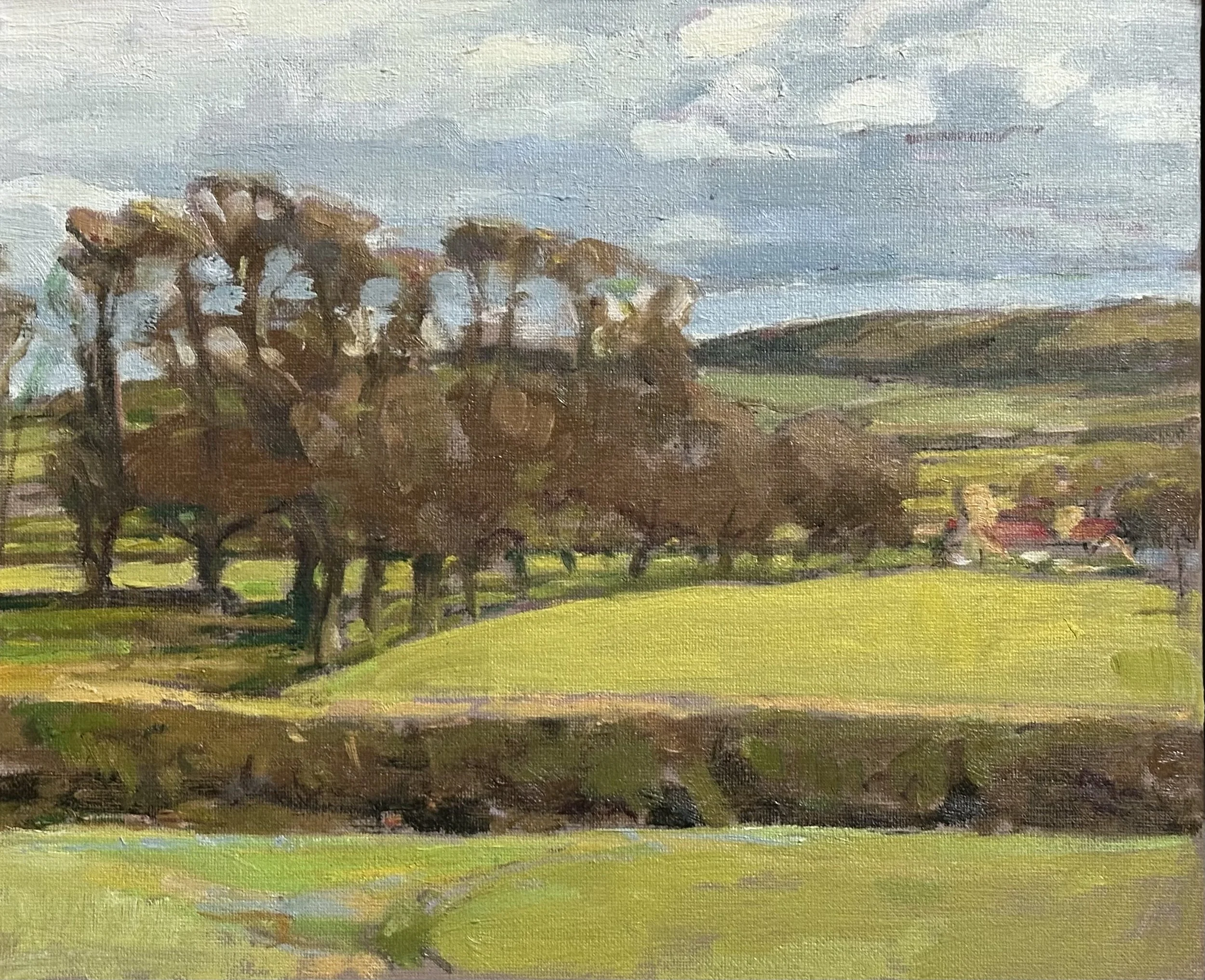 Dulcote - Somerset: Oil 12x10in