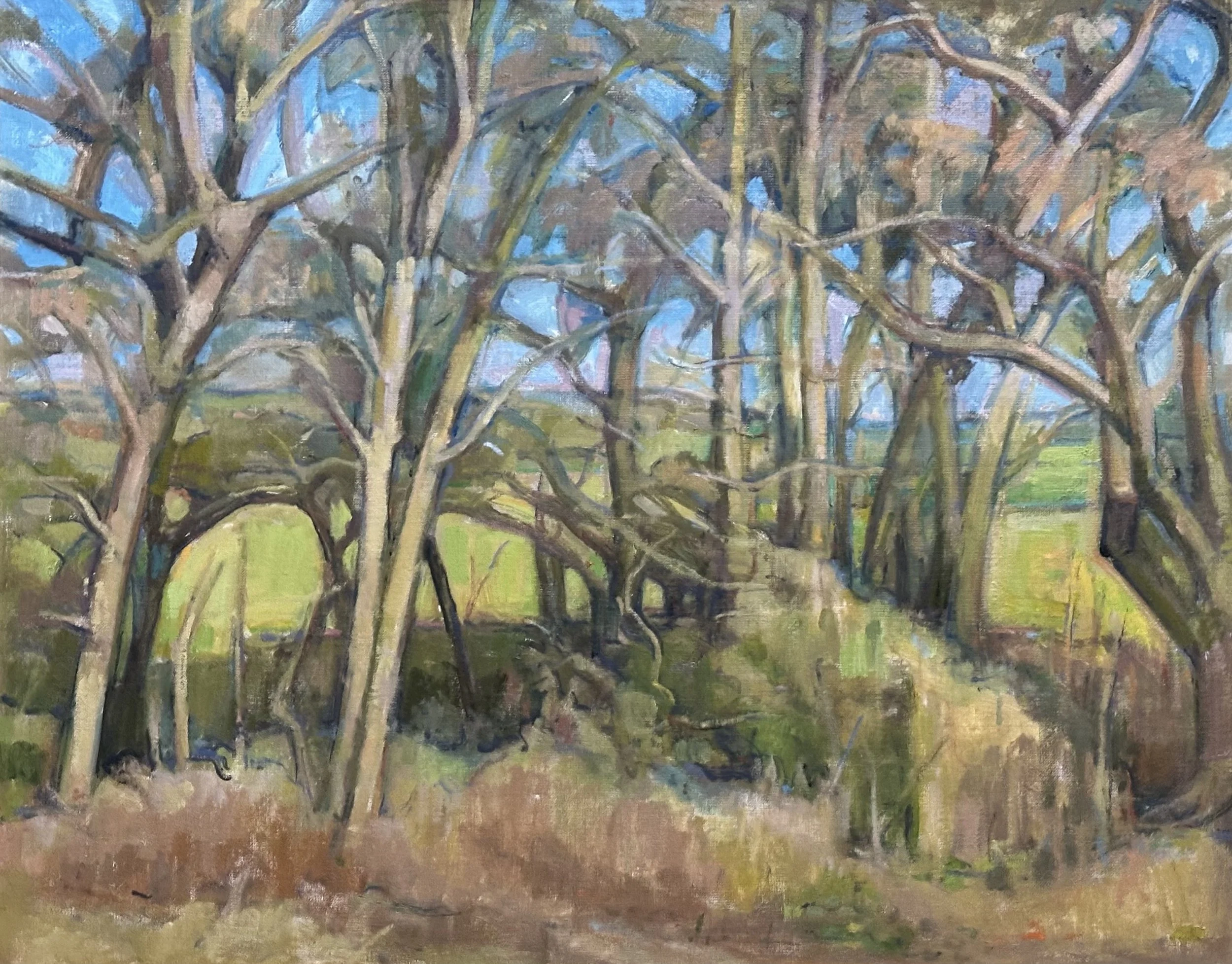 Sussex Copse: Oil 32x24in