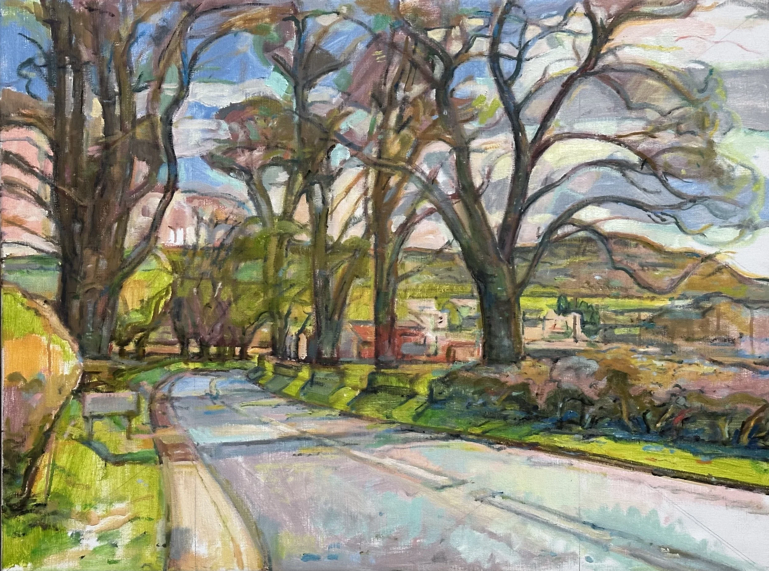 Dulcote - Somerset: Oil 32x24in