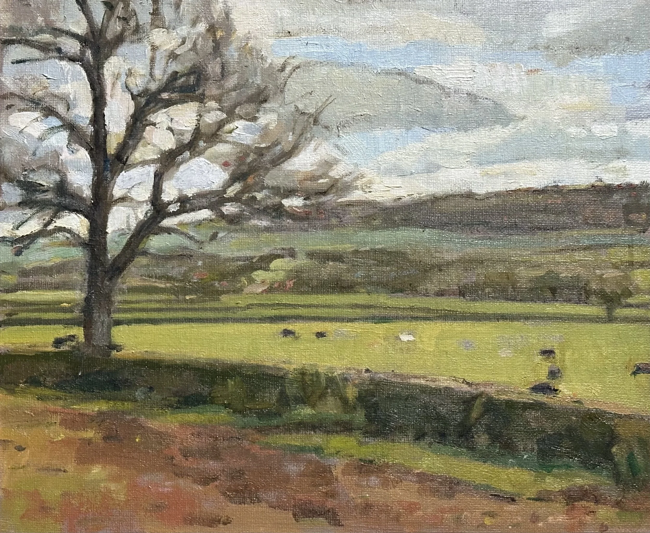 Dinder - Somerset: Oil 12x10in