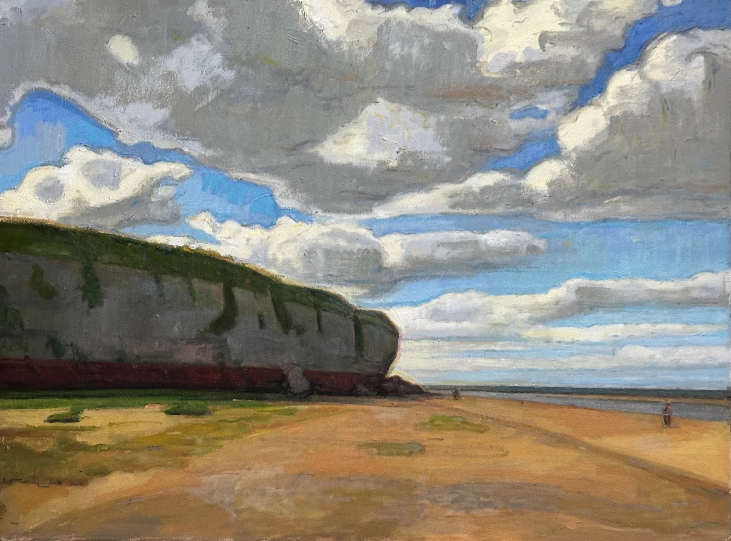 Hunstanton Cliffs - Norfolk: Oil 40x30in