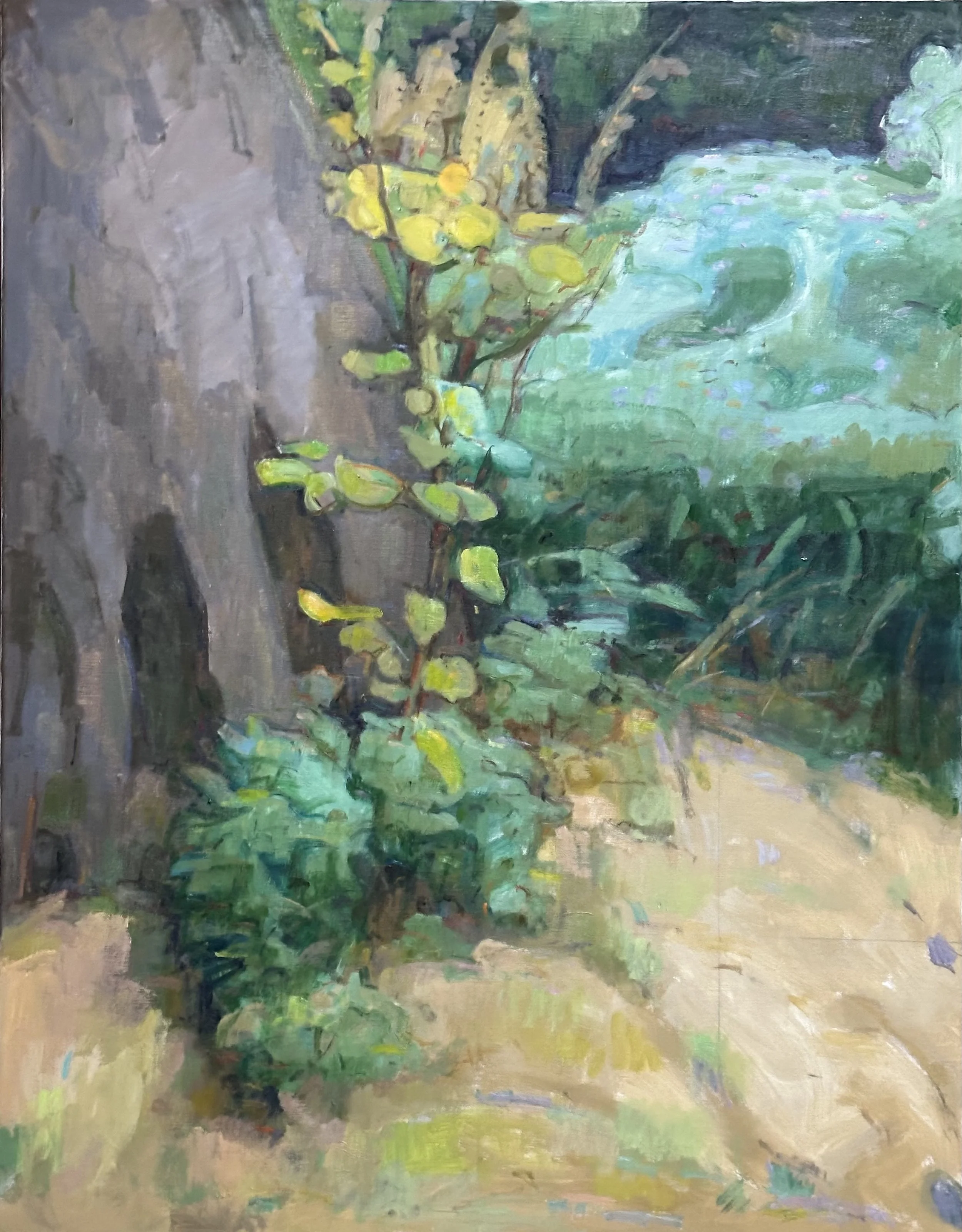 Broomfield - Sapling and Asters: Oil 36x28in