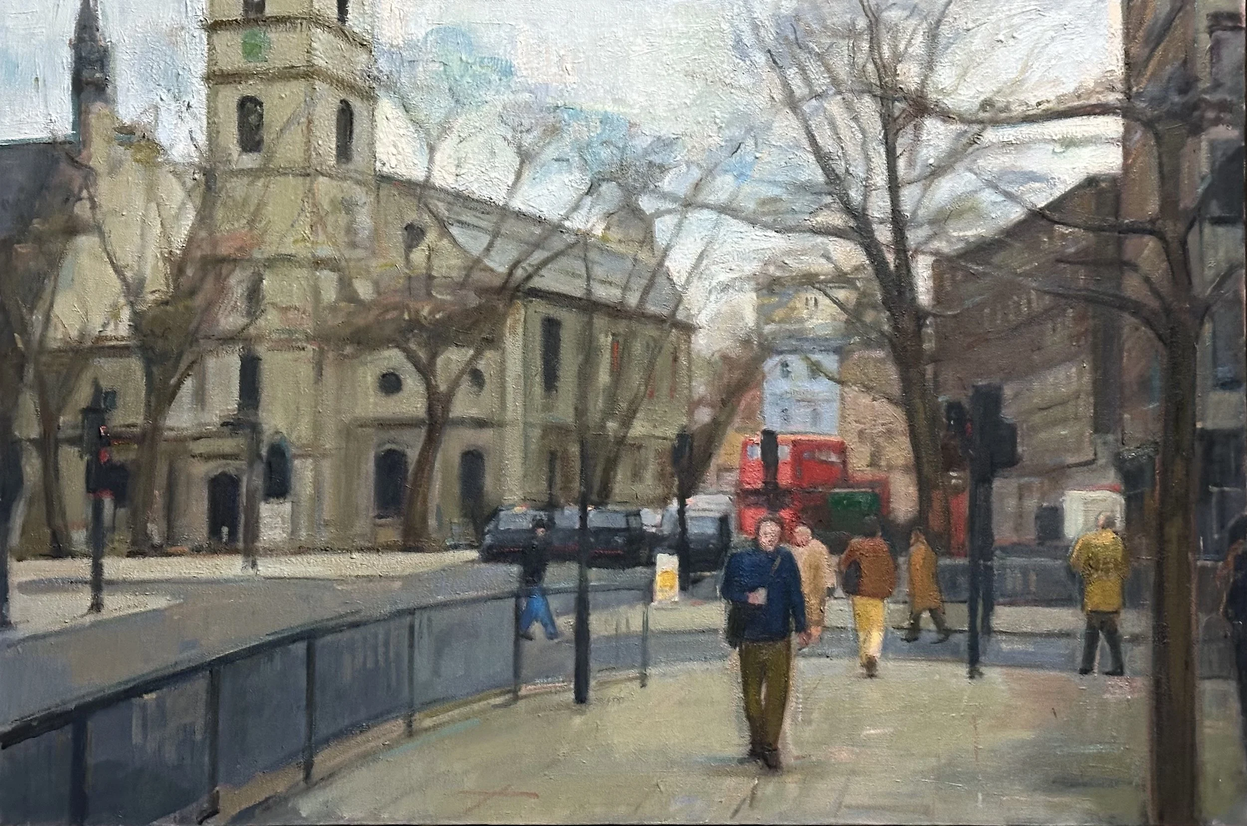 St Clement Danes - London: Oil 36x24in