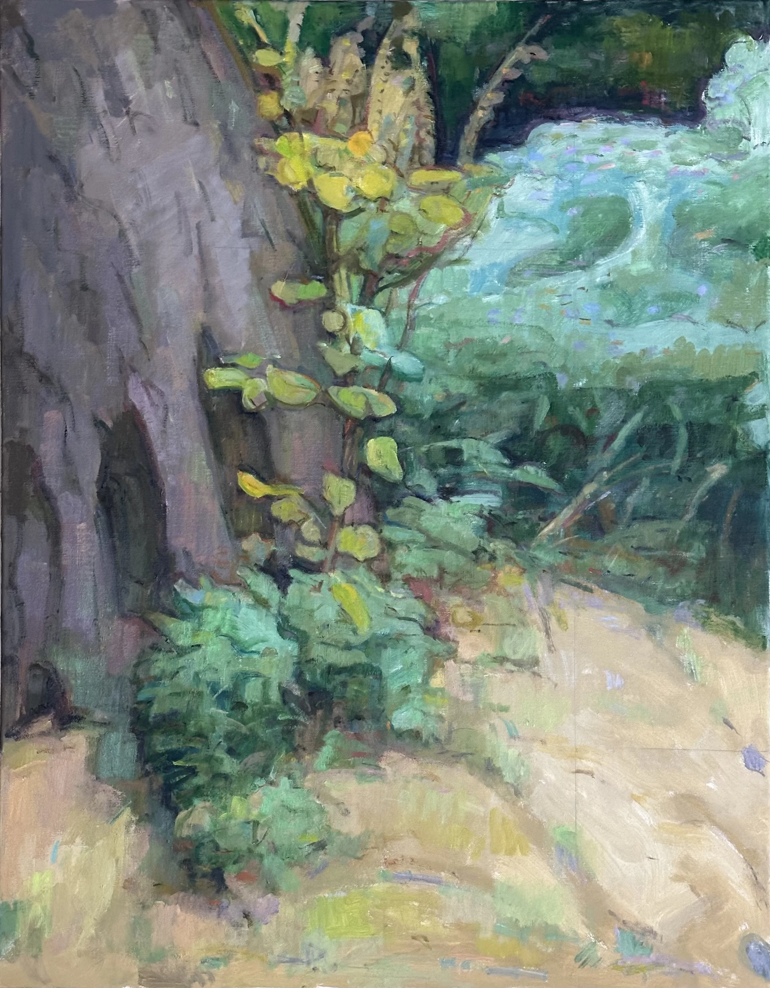 Broomfield - Sapling and Asters: Oil 36x28in