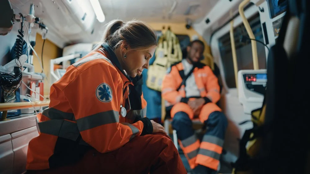calm paramedics ready for the next call