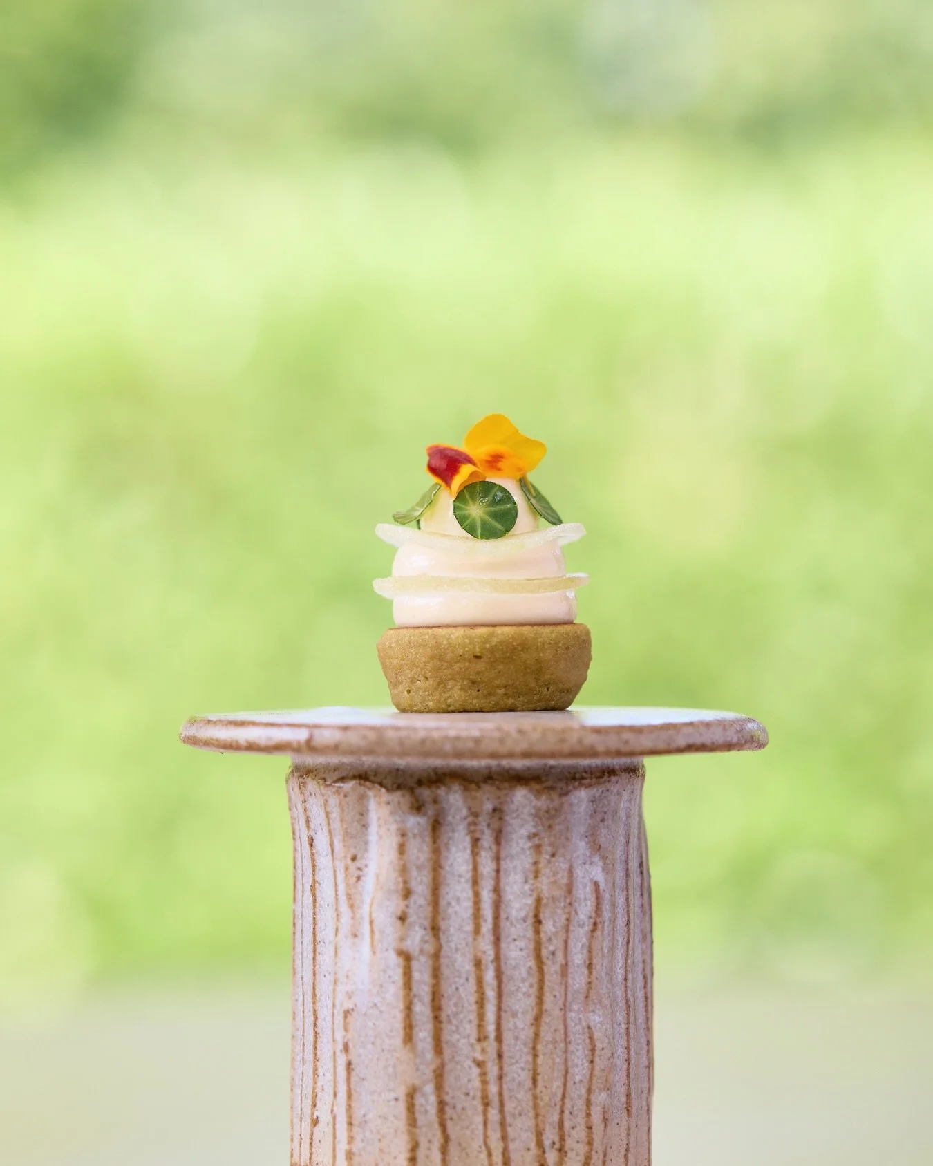 Our submission for apple day... meet the apple blini.

Dehydrated apples, apple juice, ricotta, buckwheat flour, topped with smoked cod&rsquo;s roe, compressed apple, apple marigold from the kitchen garden, and Oscietra caviar.

How do you like them 