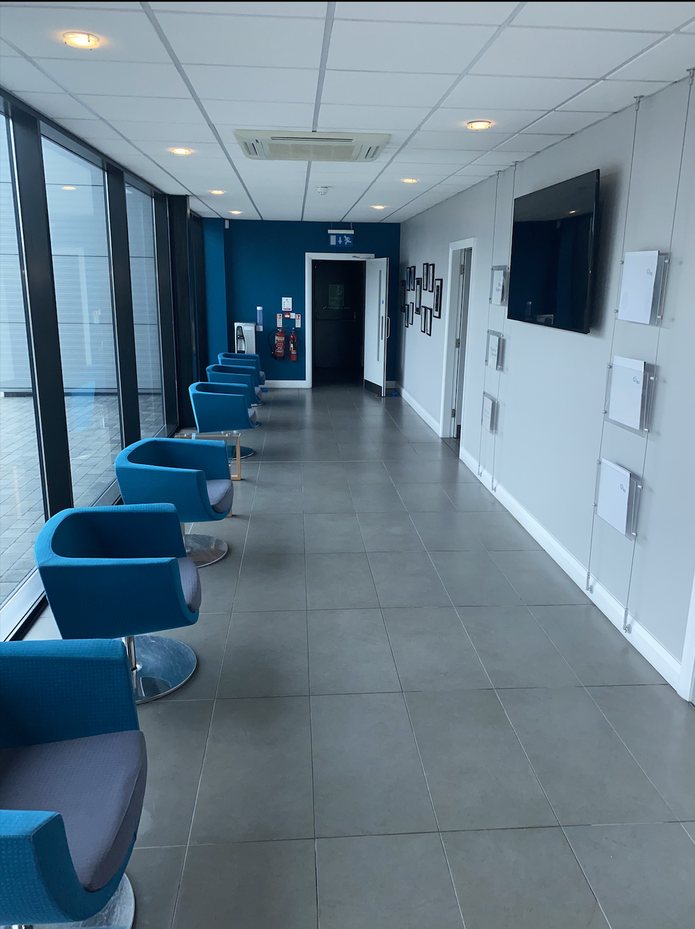 Commercial cleaning of a healthcare waiting area