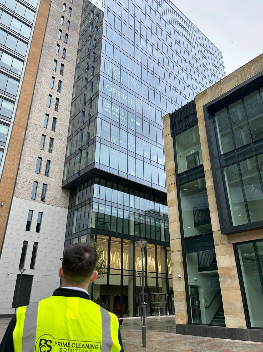 Prime team member arriving at a commercial site