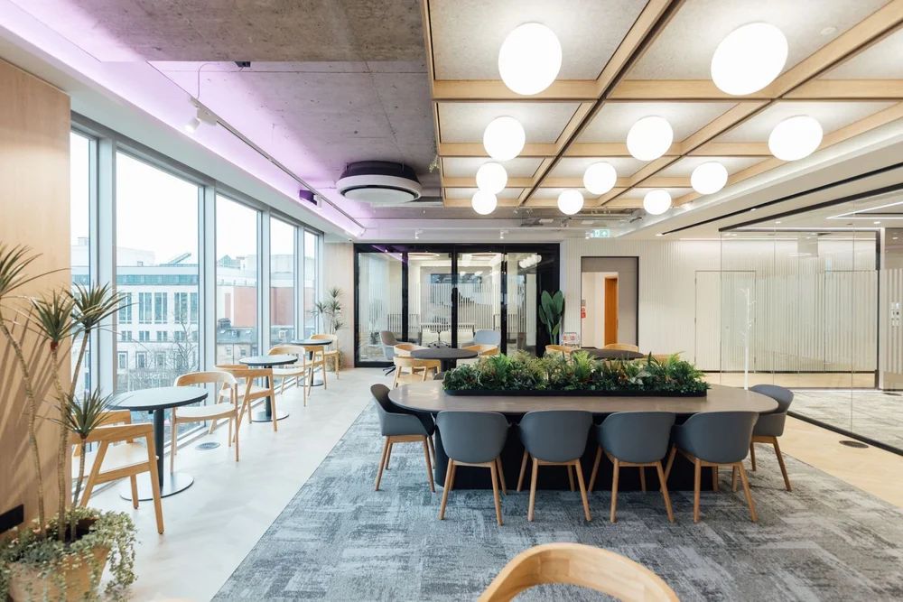 Clean dining area
