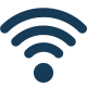 Navy Wi-Fi icon symbolizing fast internet at Oyster Manor rental