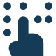 Keypad icon symbolizing smart lock, keyless entry and secure guest access