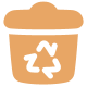 Recycling bin icon promoting eco-conscious practices at Oyster Manor