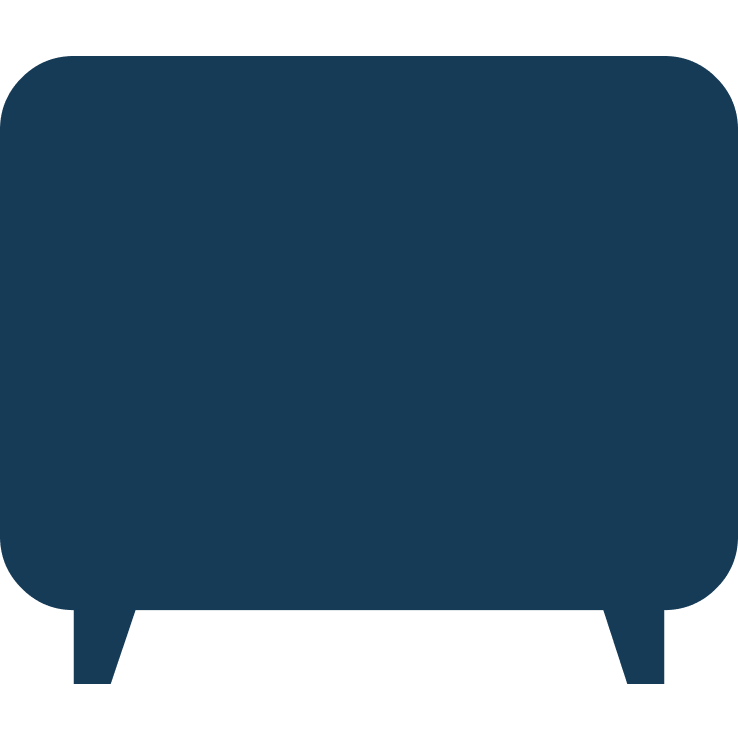Silhouette of a TV