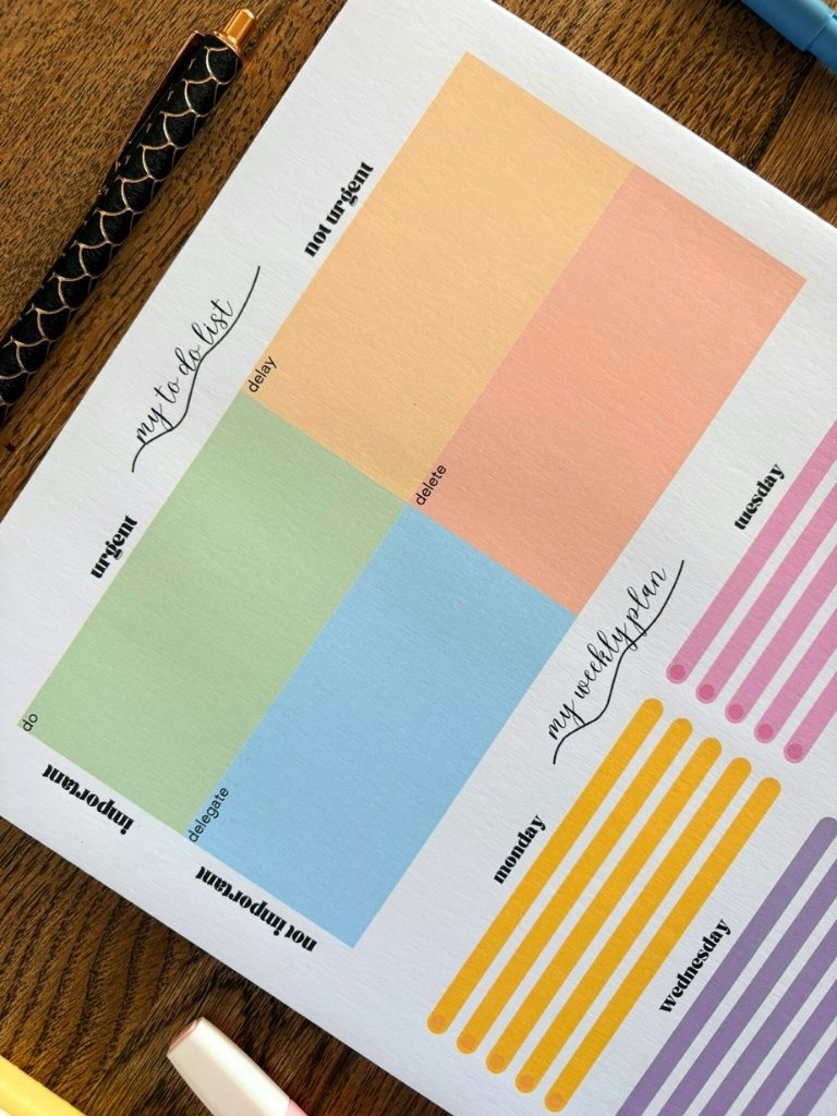 Eisenhower Weekly Tear Off Planner Pad