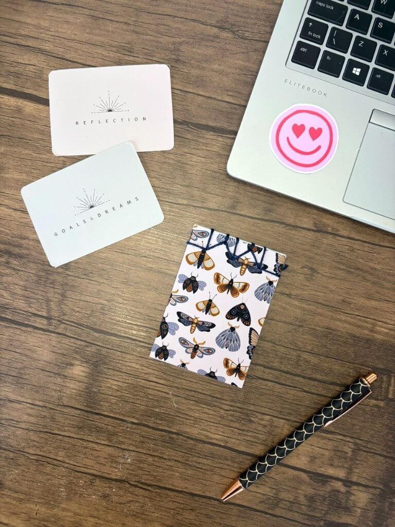 Handmade Mini Moth Notebook - Cute Handmade Insect Art Journal