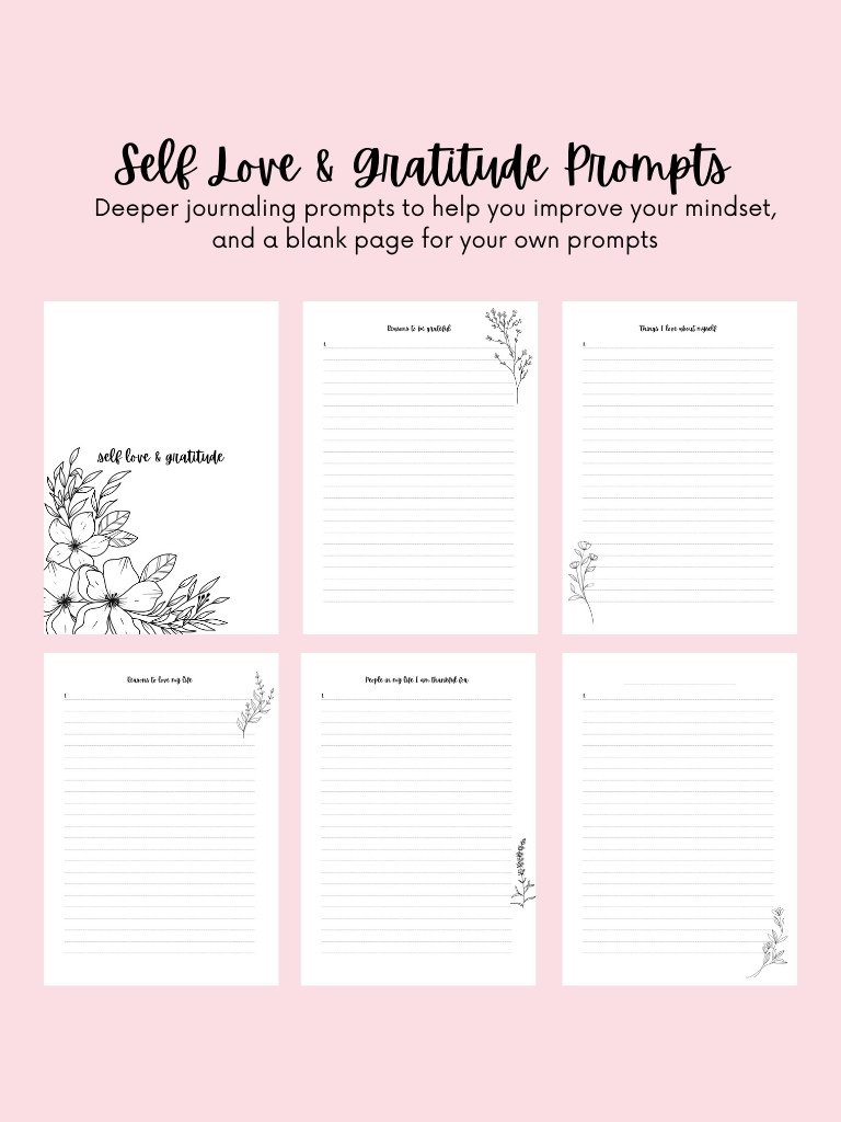 Digital Manifestation Journal PDF For Printing With Manifestation Prompts, 369 Manifestation Journaling, & More