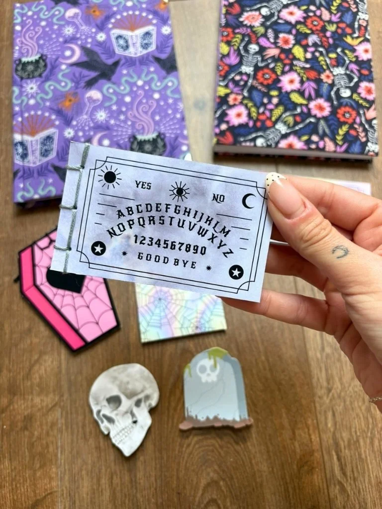 Mini Handmade Ouija Board Notebook | Halloween Stationery