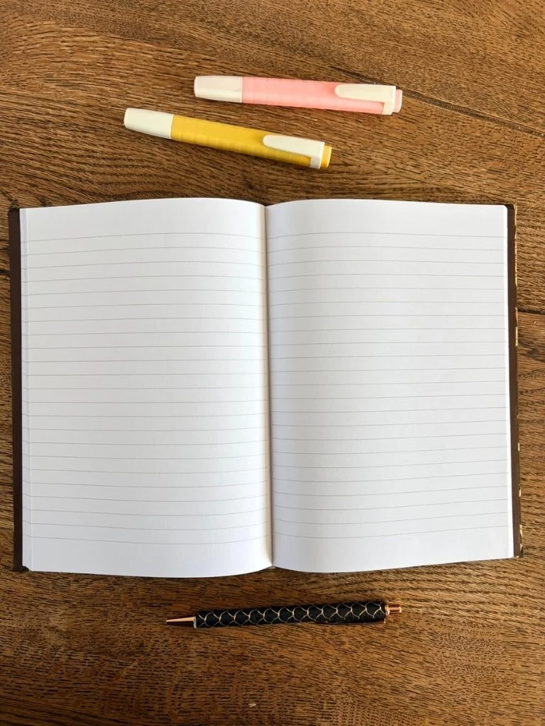 Groovy Stars Notebook - Handmade Lay Flat Journal