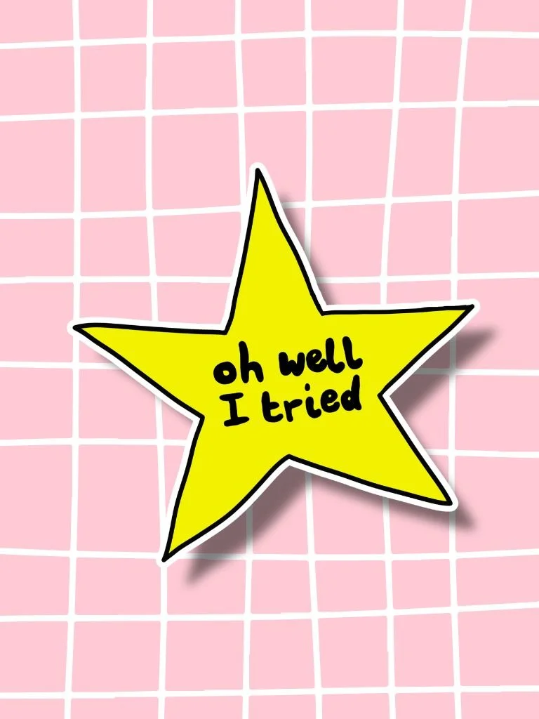 Gold Star For Trying Sticker