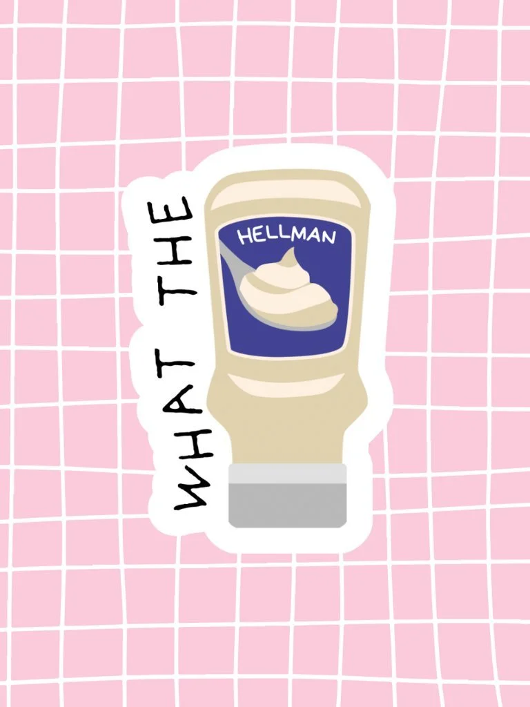 What The Hellman - Funny Pun Vinyl Sticker For Mayo Lovers