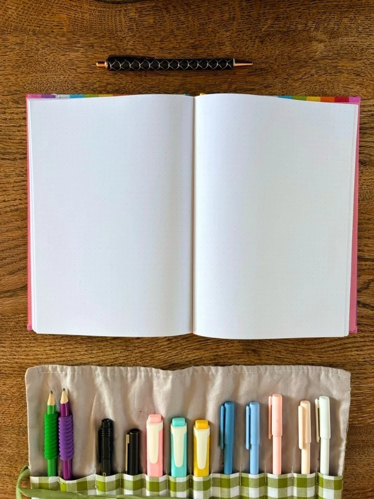 Handmade Rainbow Notebook - A5 Hardcover Striped Journal