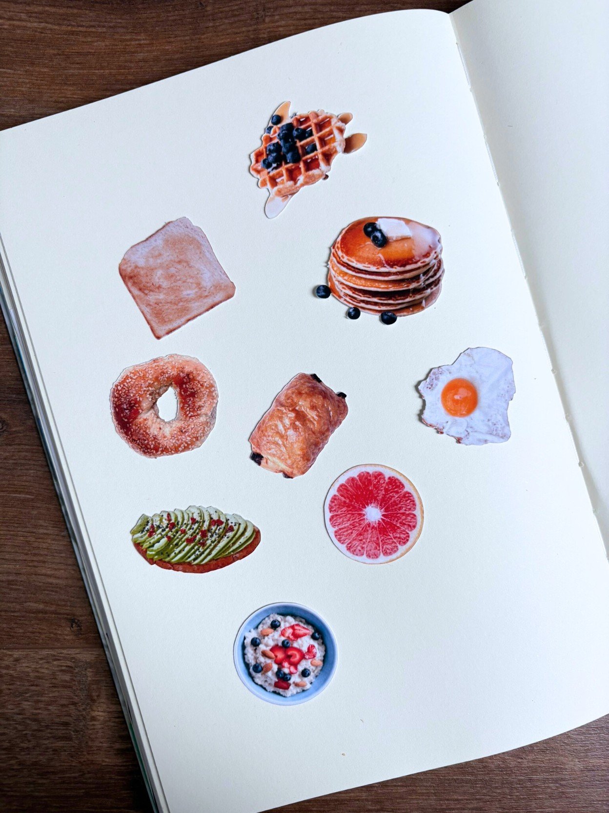 Breakfast Sticker Set - Food Theme Scrapbook Stickers
