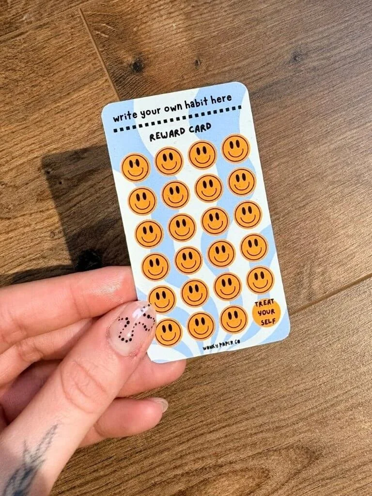 Punch Card Habit Trackers - Handmade Reward Cards For Goal Tracking