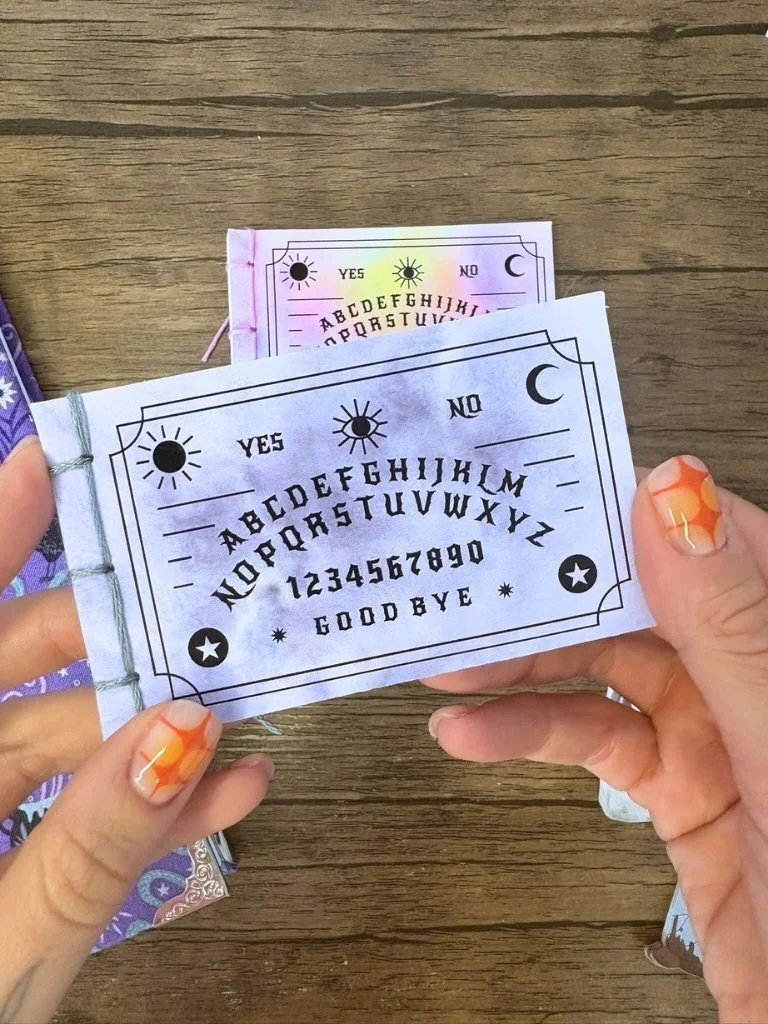 Mini Handmade Ouija Board Notebook | Halloween Stationery