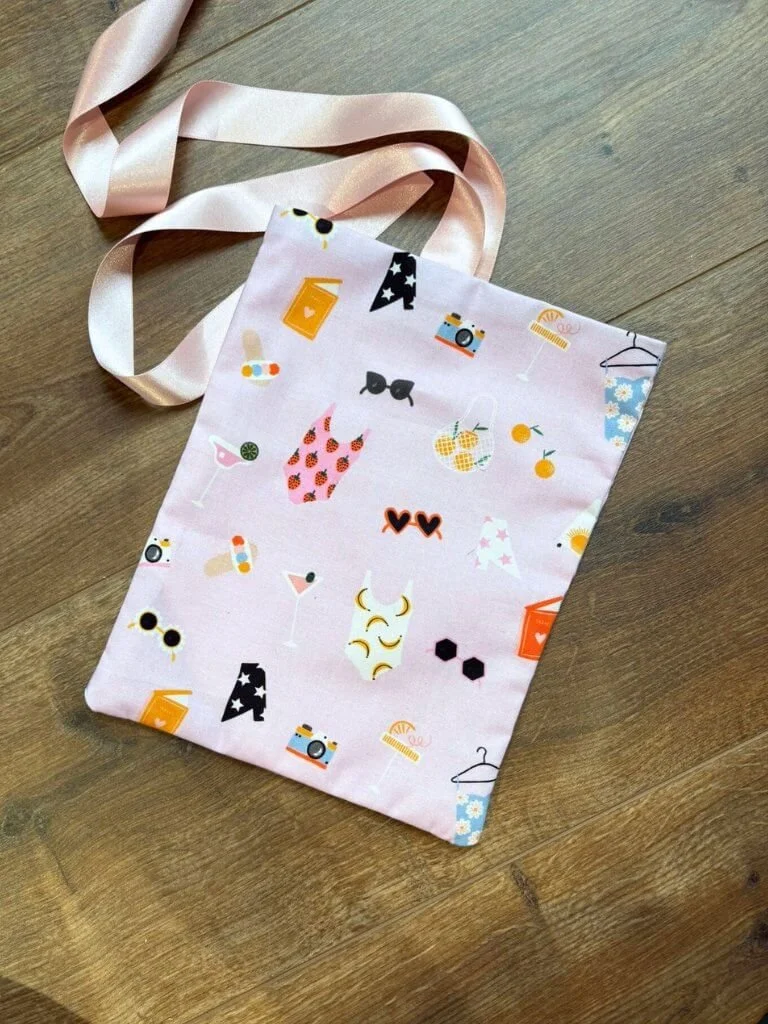 Handmade Pink Journal Sleeve With Summer Holiday Beach Print