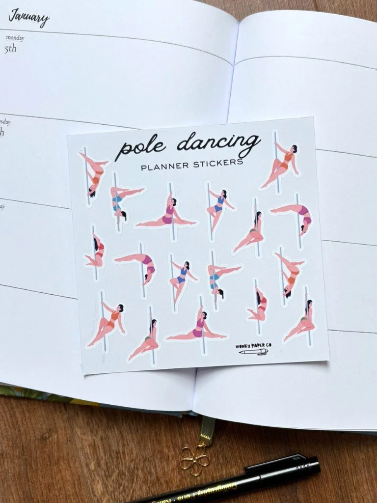 Pole Dancing Planner Stickers - Cute Calendar Stickers For Pole Dancers