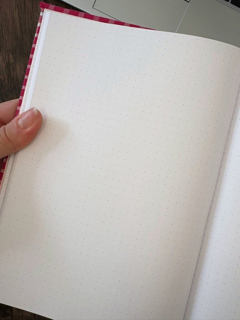 Handmade Hardcover Pink Checked Notebook | A5 Handcrafted Fabric Journal